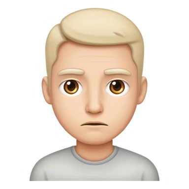 not very satisfied human face sticker