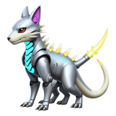 Pretty Cyberpunky Cool Marowak-Feline-hybrid (full body) sticker