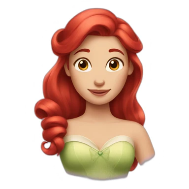 disney princess red hair sticker