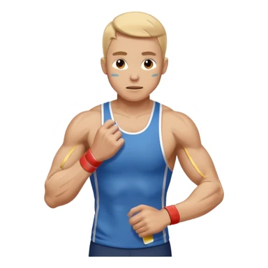 runner finishing a race going through finish tape sticker