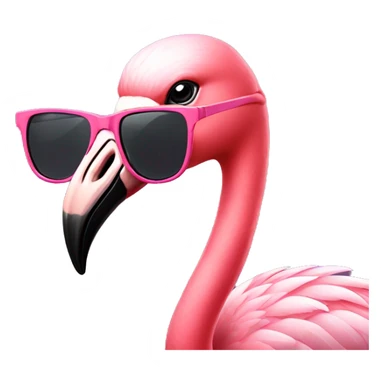 Flamingo wearing sunglasses sticker