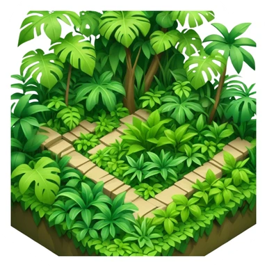 3d-isometric-dense jungle  sticker