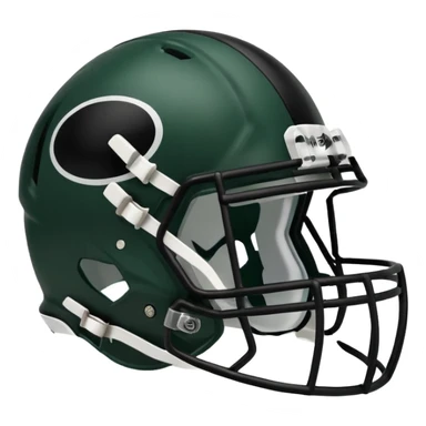 College football player helmet in dark green color ( black player ) sticker
