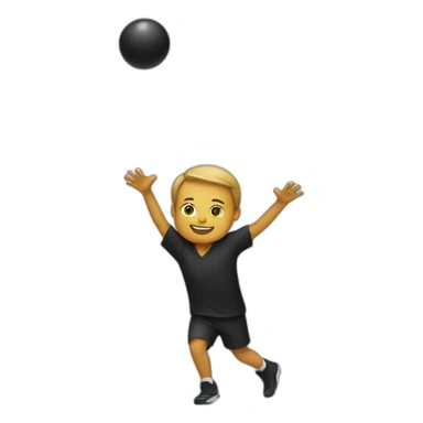 person throwing small ball wearing black sticker