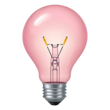 light pink light bulb apple emoji style variation 4 sticker
