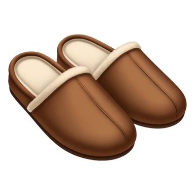coffee brown comfortable house slippers sticker