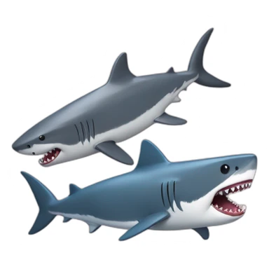 Shark eat a corgi sticker