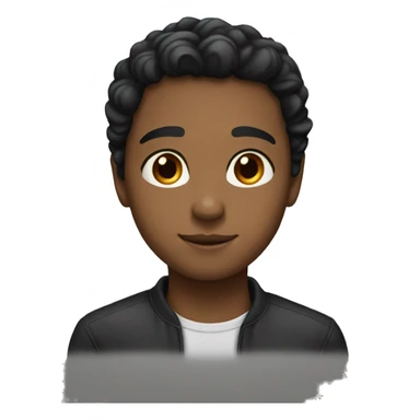 brown girl white boy black hair in love  sticker