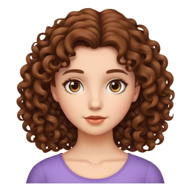 Girl with curly hair  sticker