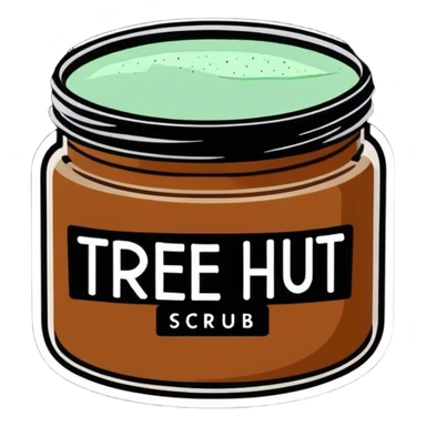 tree hut body scrub sticker