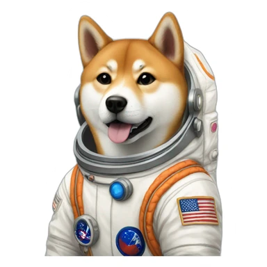 astronaut shiba inu sticker