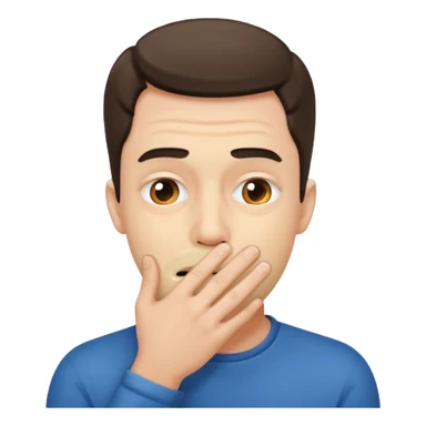 Man hiding his mouth like Viktor gyökeres  sticker