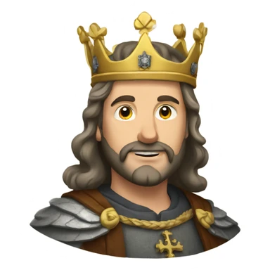 könig im mittelalter sticker