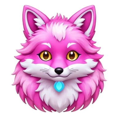 pink kitsune sticker