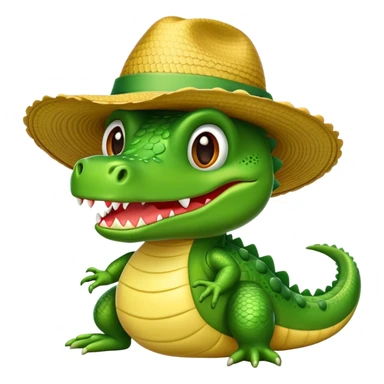 Quiero que sea un cocodrilo con un sombrero  sticker