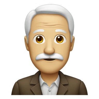 old man with mustache and goatee sticker