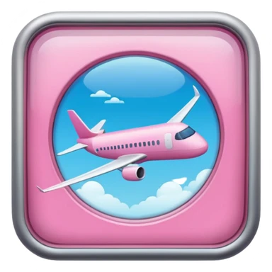 Airplane window pink sticker