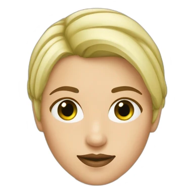 Mujer rubia pelo corto ojos verdes sticker