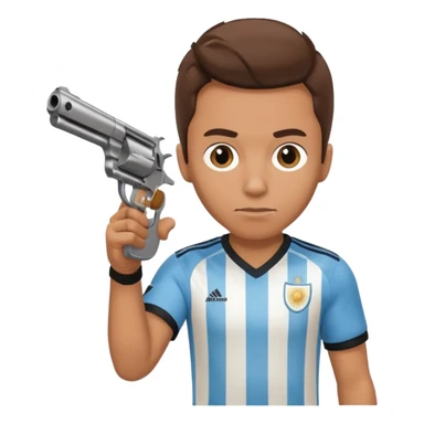 haz un turro con una biszera para atras y con un arma remera argentina pero arma de fuego que tenga un revolver  solo sticker