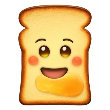 Toast with marmalade sticker