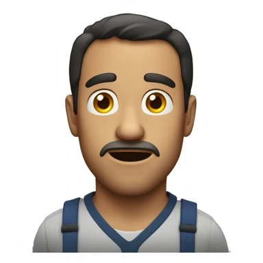 Spanish man have a surprised  sticker