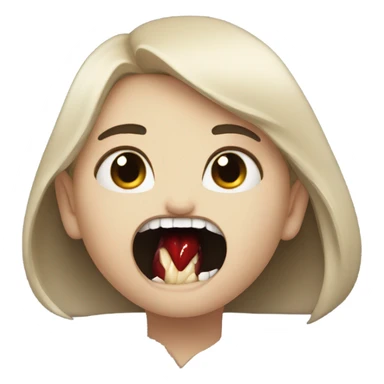 Vampire biting lightskinned girl sticker