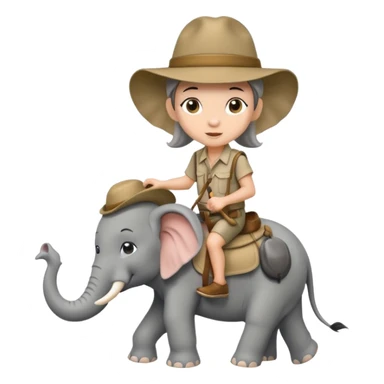 Ride on elephant sticker