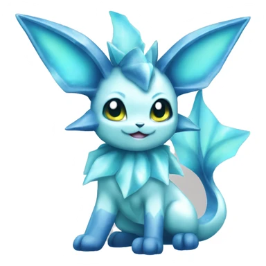 Kawaii Gorgeous Beautiful Shiny Sparkly Vaporeon-Glaceon-Pokémon full body sticker