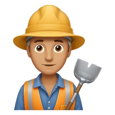 Field Digger with Shovel from Archaeology Team sticker