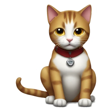 Cat in ironman costume sticker
