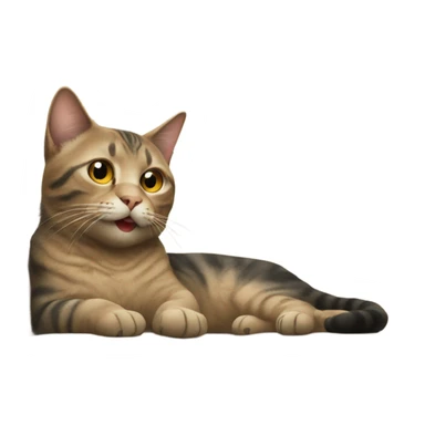 cat sitting on the couch sticker