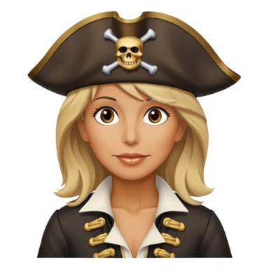 Pirate avec la tete de brigite macron sticker