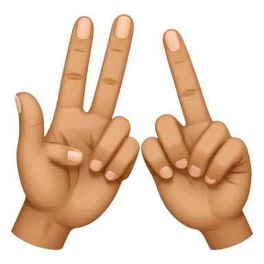 The ok hand emoji but with the 2 fingers spread apart sticker
