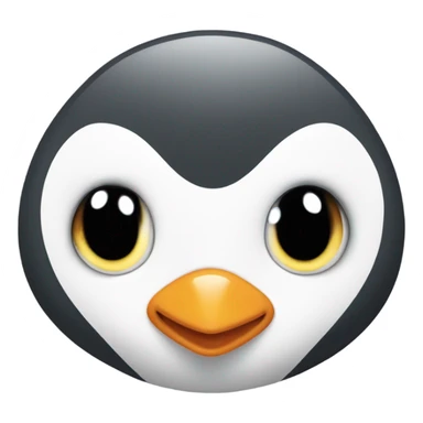 A cute grey and white baby penguin sticker