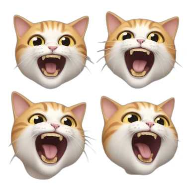 Cat sfinks screaming sticker