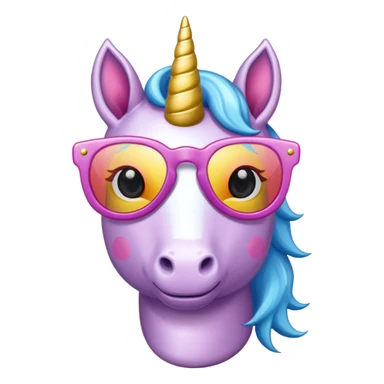 sunglasses unicorn sticker