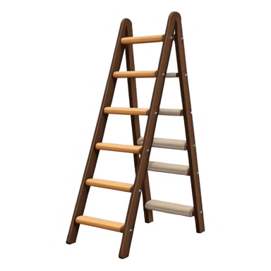 Simple wooden frame, vertical ladder, basic mattresses, often in children's homes or military barracks. sticker