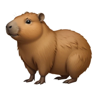 cinematic-capybara-realistic-full-body-on all fours-emoji,-plump-and-relaxed-body-soaking-in-the-warm-sun,-short-brown-fur-slightly-ruffled,-head-tilted-dramatically,-calm-expressive-eyes-exuding-serene-wisdom,-simplified-yet-realistic-focused-features,-highly-detailed,-glowing-with-an-almost-sarcastic-glow sticker