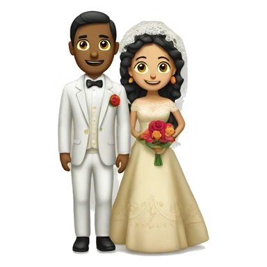 Mexican bride and groom sticker