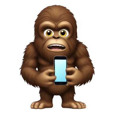 Bigfoot on the phone sticker