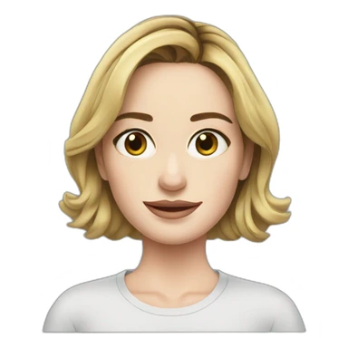 emily blunt cartoon wearing tee sticker