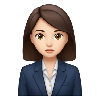 Девушка брюнетка в пиджаке с карими глазами sticker