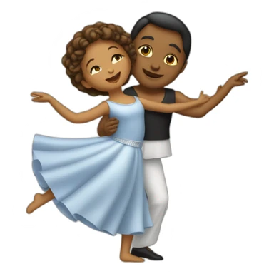 Une danseuse de classique et son enfant  sticker
