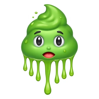 green dripping non face sticker