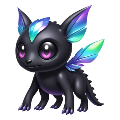  Iridescent black dark fakemon-creature  sticker