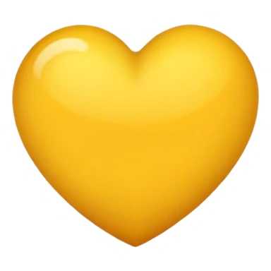 Dark yellow heart sticker