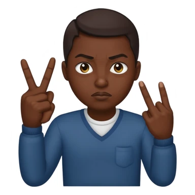 Middle finger mean mugging sticker