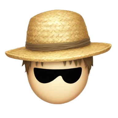 Luffy's straw hat in One Piece sticker