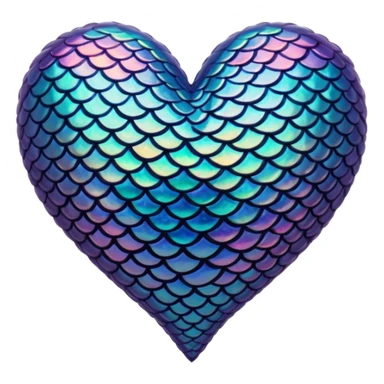 mermaid-themed heart sticker