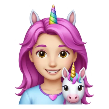 unicorn face scout girl sticker